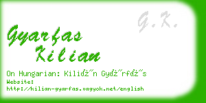 gyarfas kilian business card